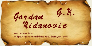 Gordan Midanović vizit kartica